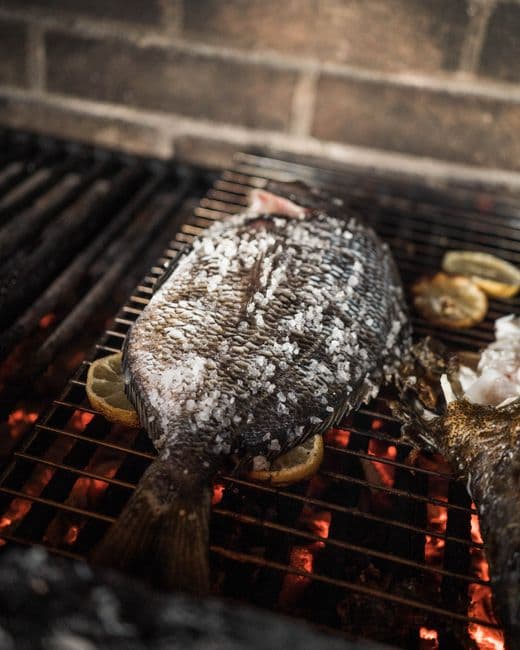 Fish on a grill for tikinchik